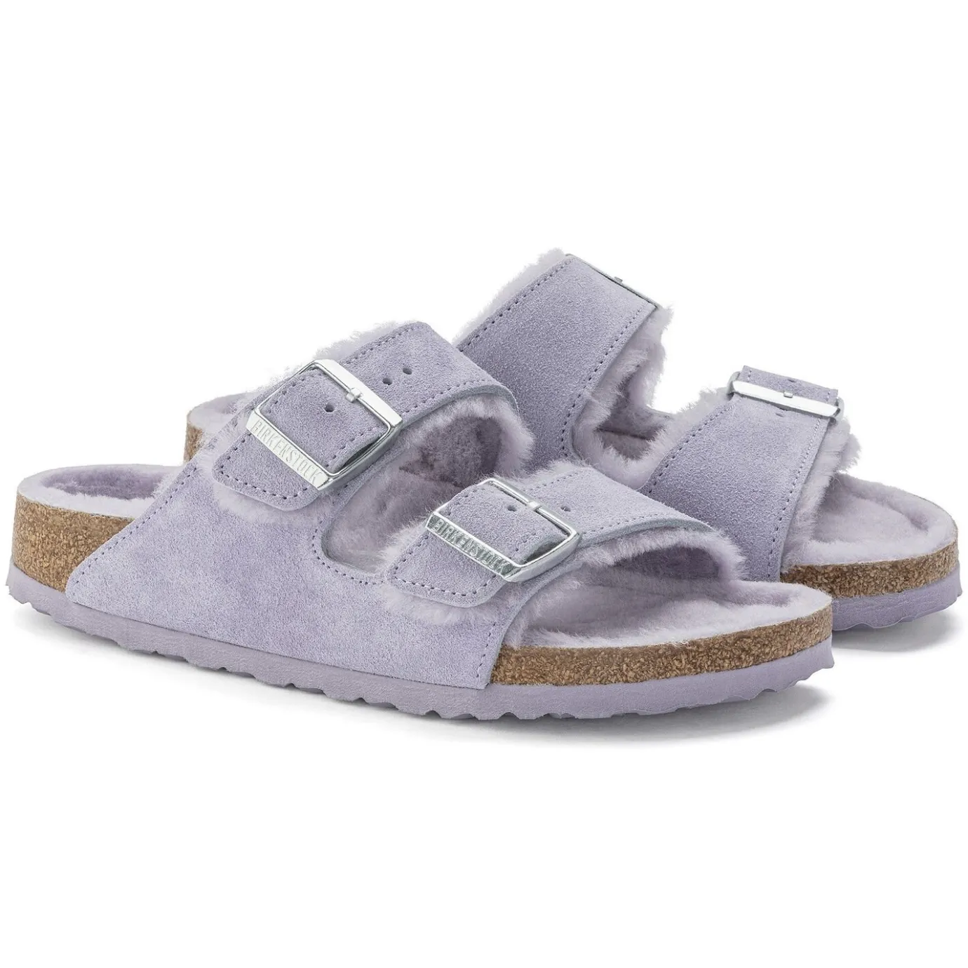 Birkenstock Two-Strap Sandals<Arizona Shearling Purple Fog