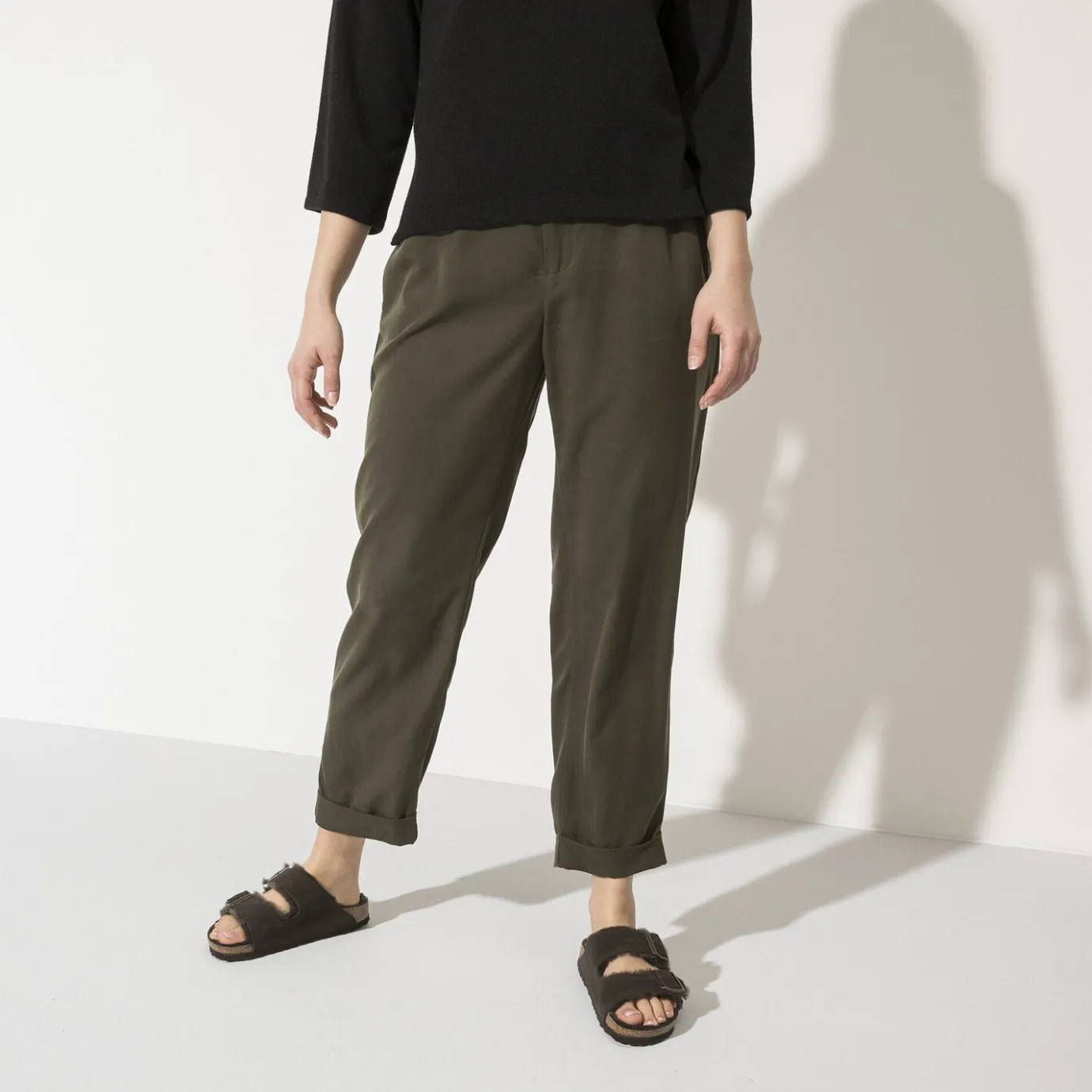 Birkenstock Two-Strap Sandals<Arizona Shearling Mocha