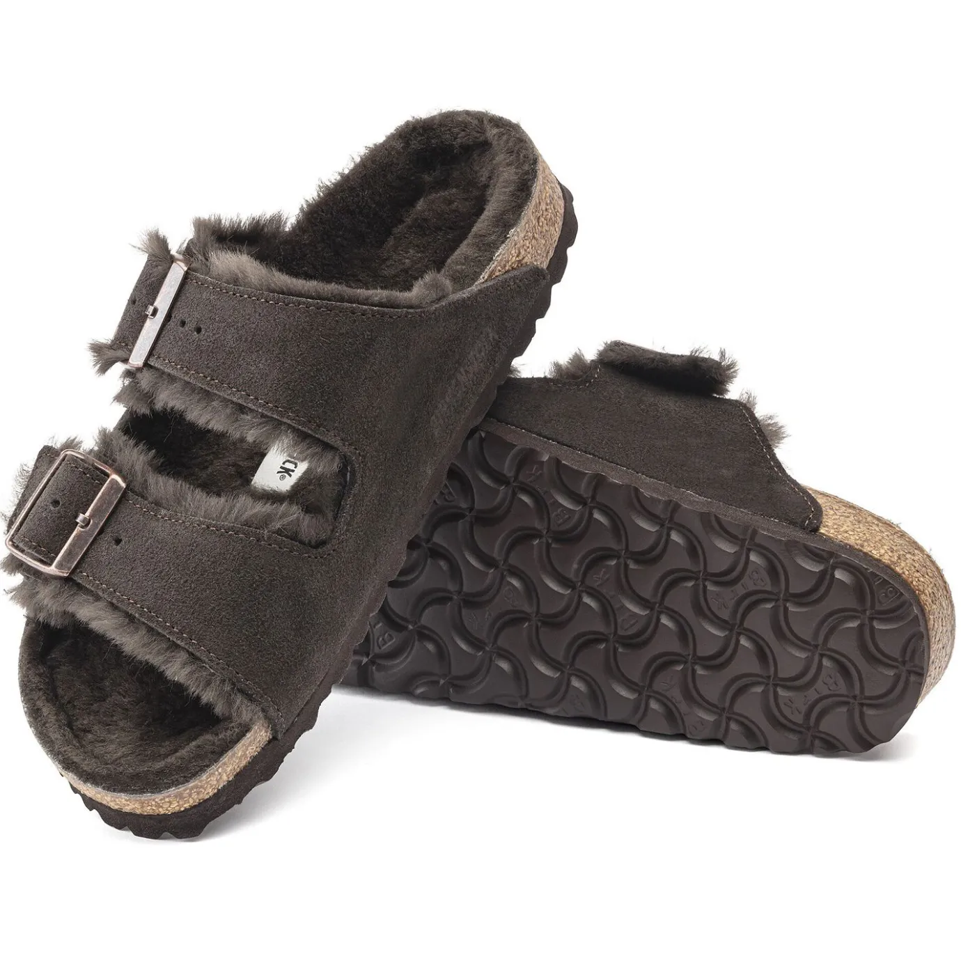 Birkenstock Two-Strap Sandals<Arizona Shearling Mocha