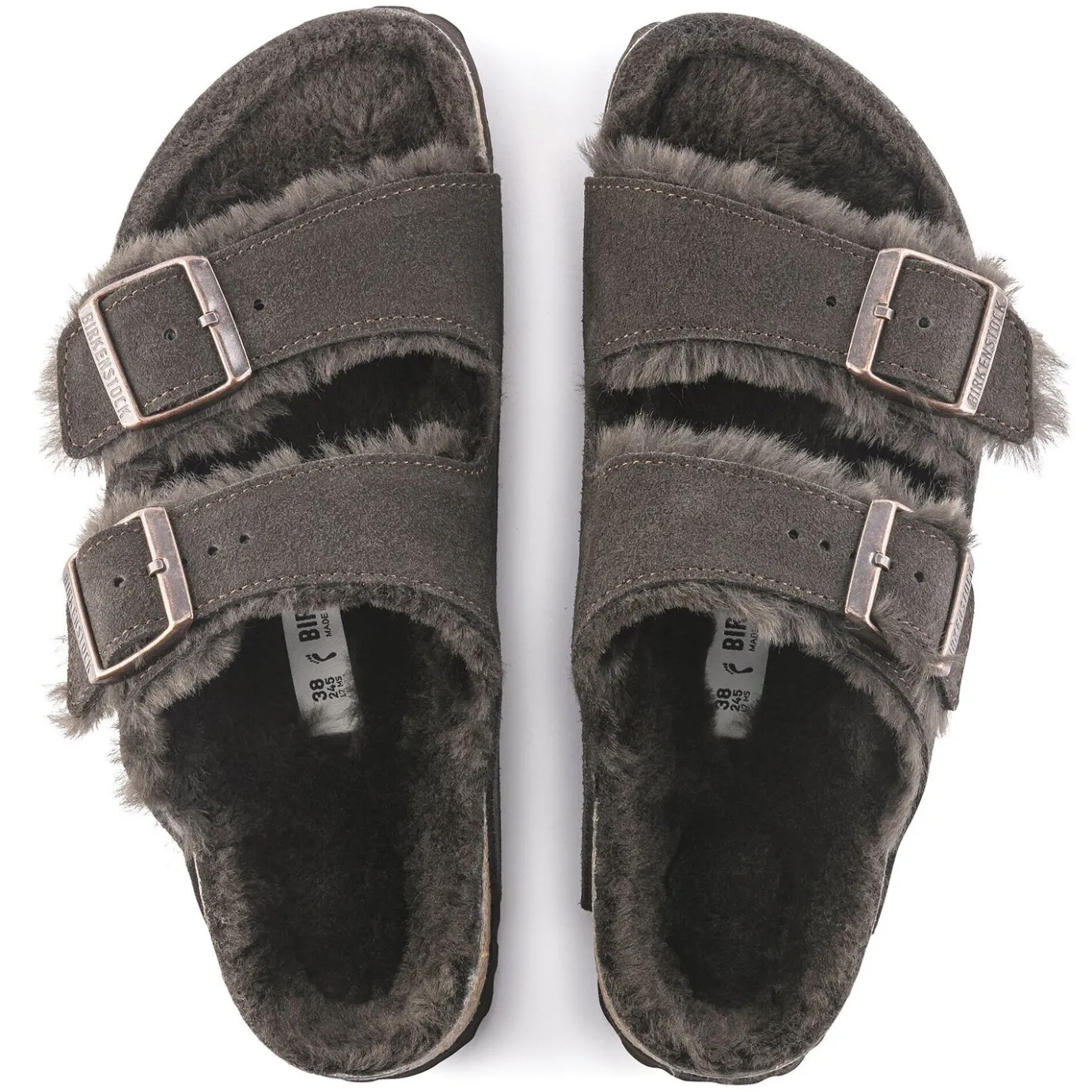 Birkenstock Two-Strap Sandals<Arizona Shearling Mocha