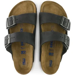 Birkenstock Two-Strap Sandals<Arizona Soft Footbed Black