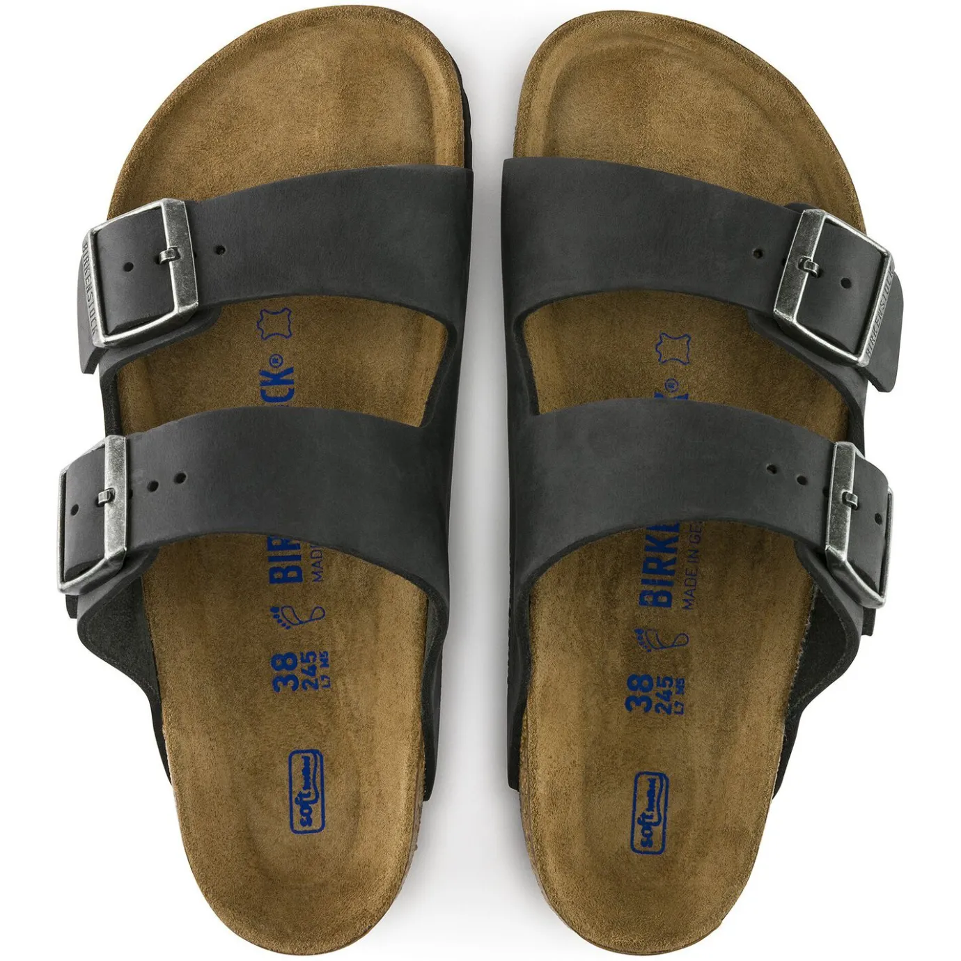 Birkenstock Two-Strap Sandals<Arizona Soft Footbed Black