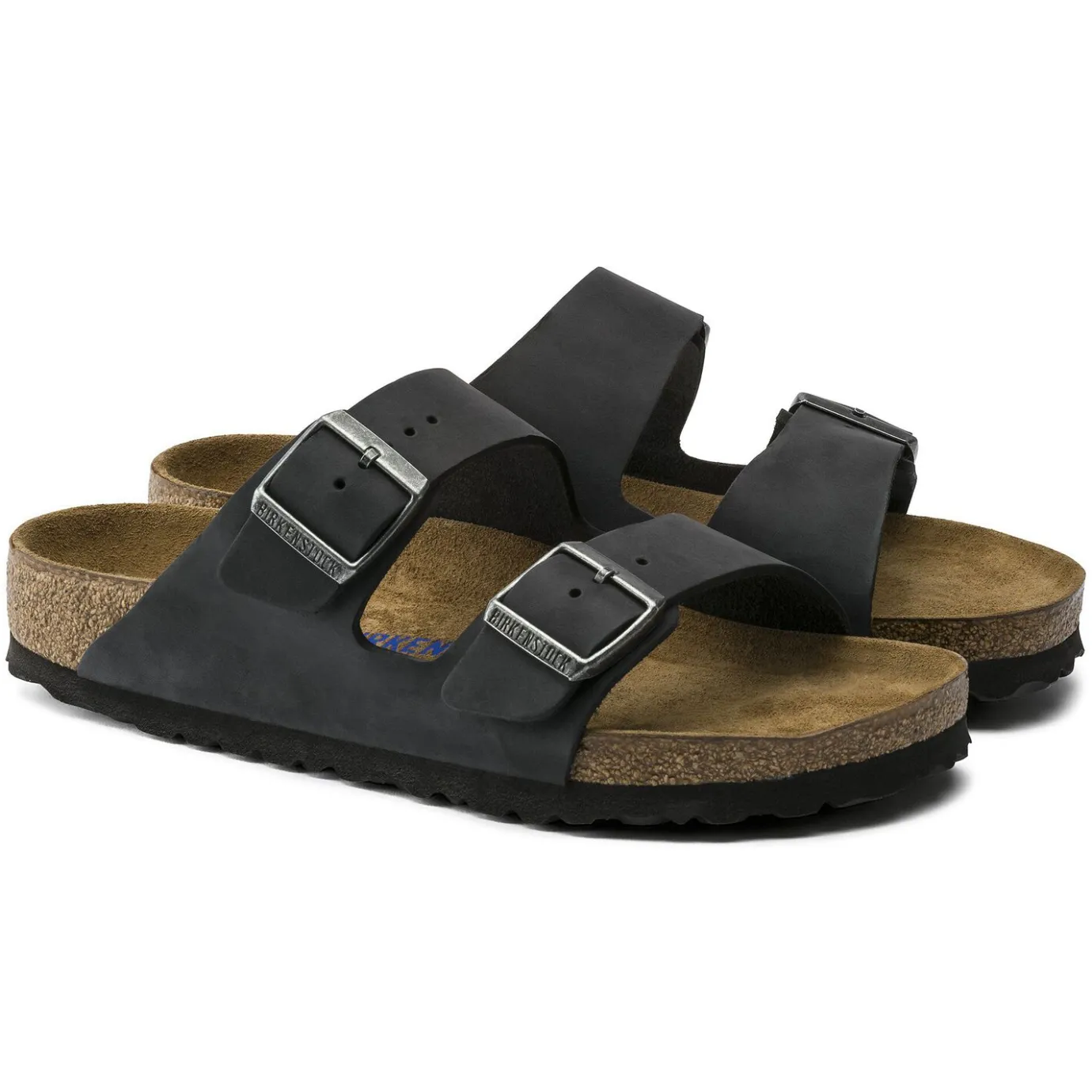 Birkenstock Two-Strap Sandals<Arizona Soft Footbed Black