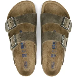 Birkenstock Two-Strap Sandals<Arizona Soft Footbed Faded Khaki