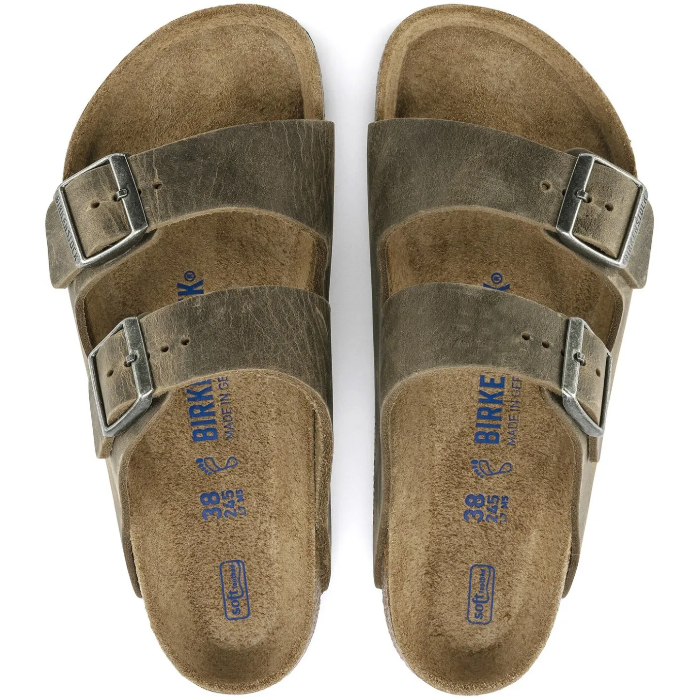 Birkenstock Two-Strap Sandals<Arizona Soft Footbed Faded Khaki
