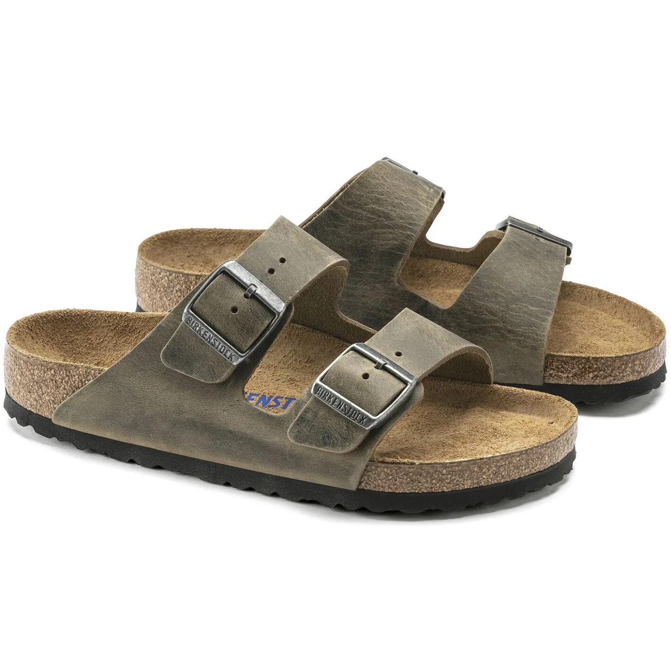 Birkenstock Two-Strap Sandals<Arizona Soft Footbed Faded Khaki