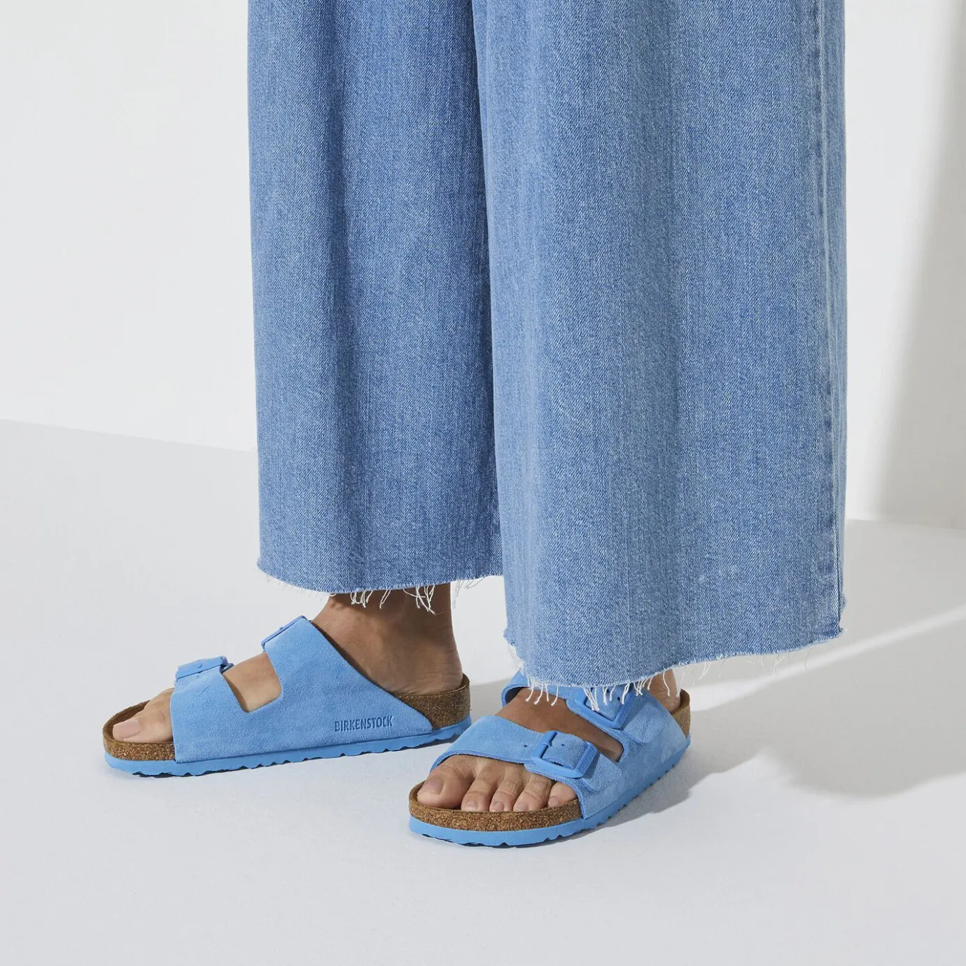 Birkenstock Two-Strap Sandals<Arizona Soft Footbed Blau