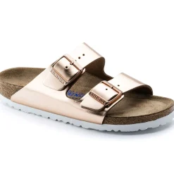 Birkenstock Two-Strap Sandals<Arizona Soft Footbed Metallic Copper