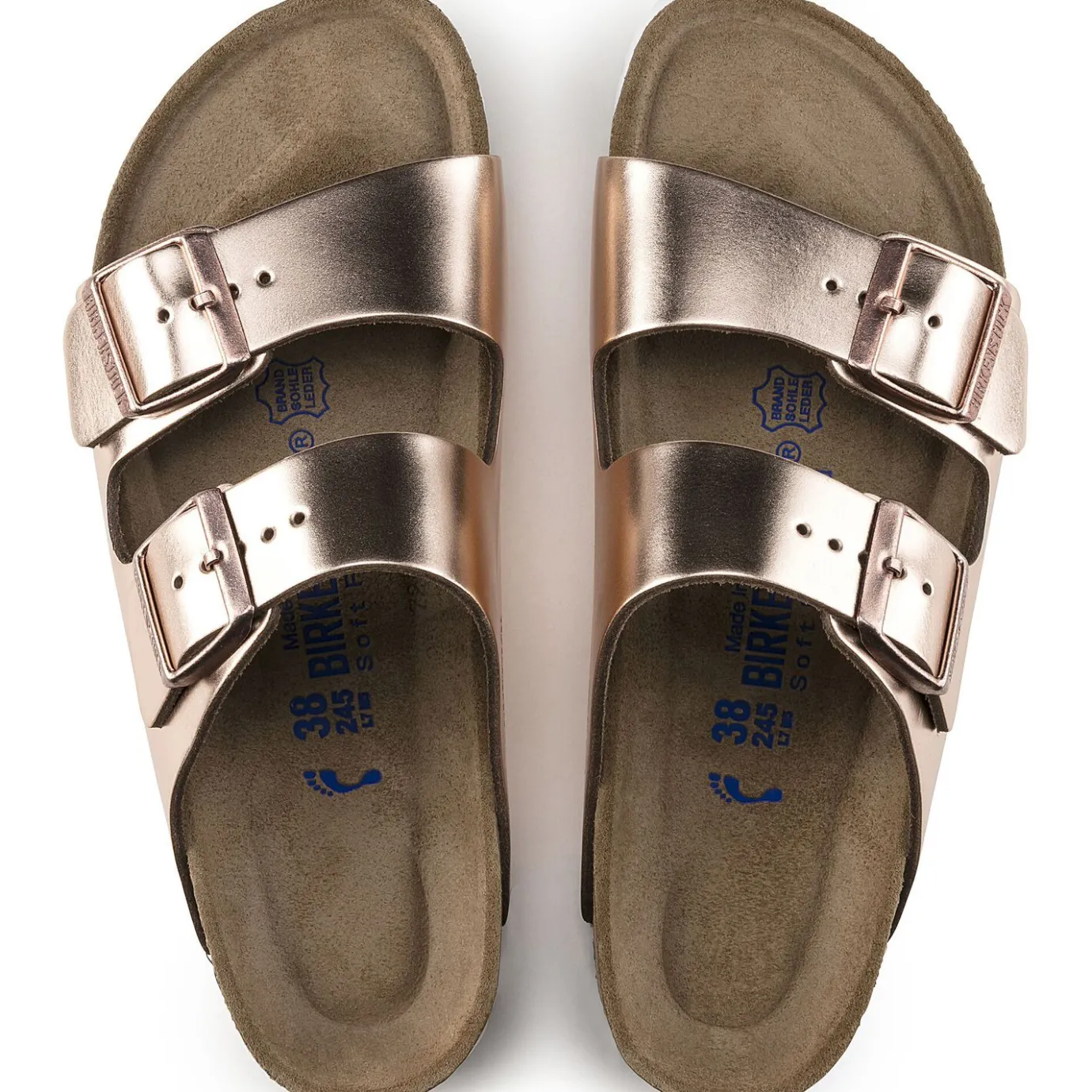 Birkenstock Two-Strap Sandals<Arizona Soft Footbed Metallic Copper