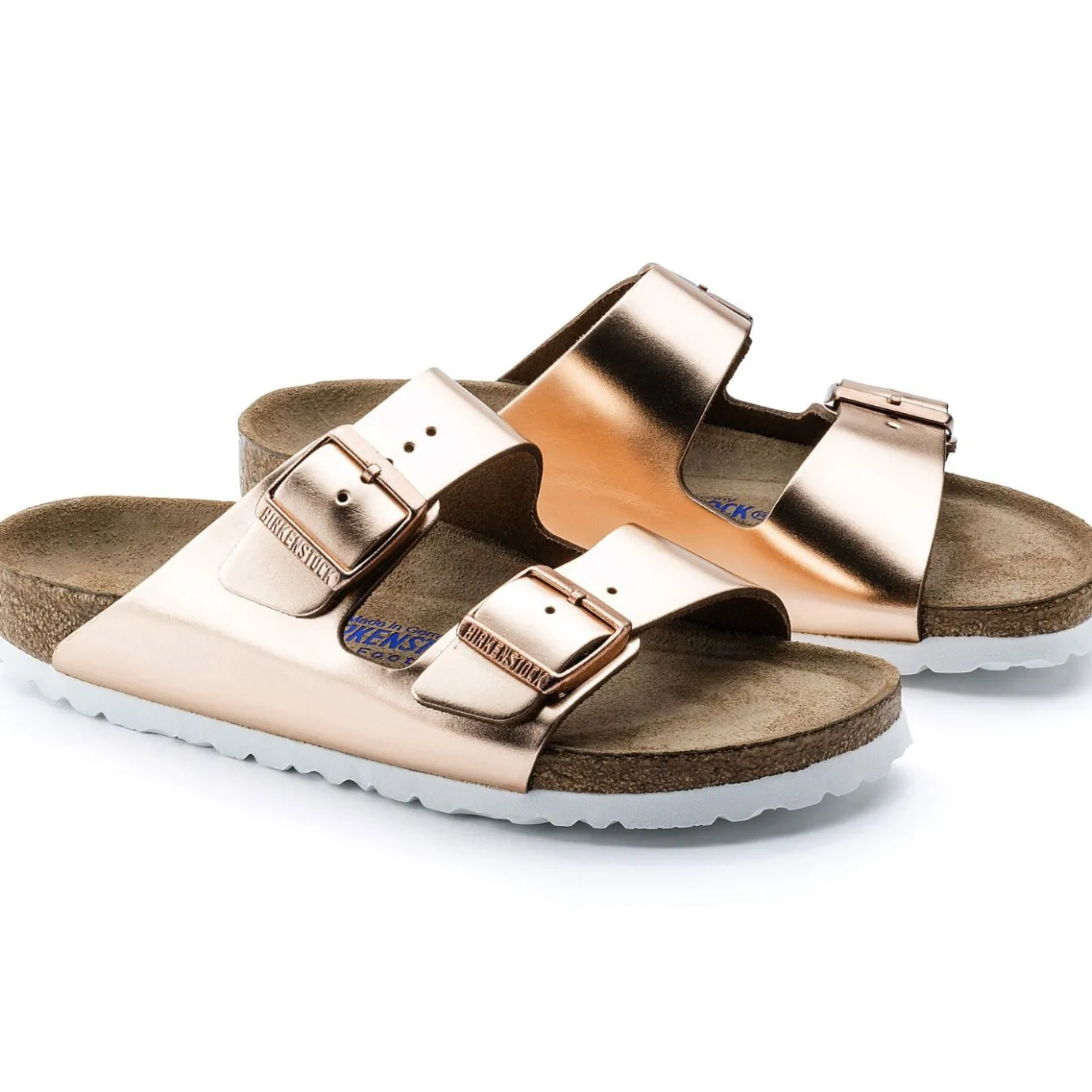 Birkenstock Two-Strap Sandals<Arizona Soft Footbed Metallic Copper