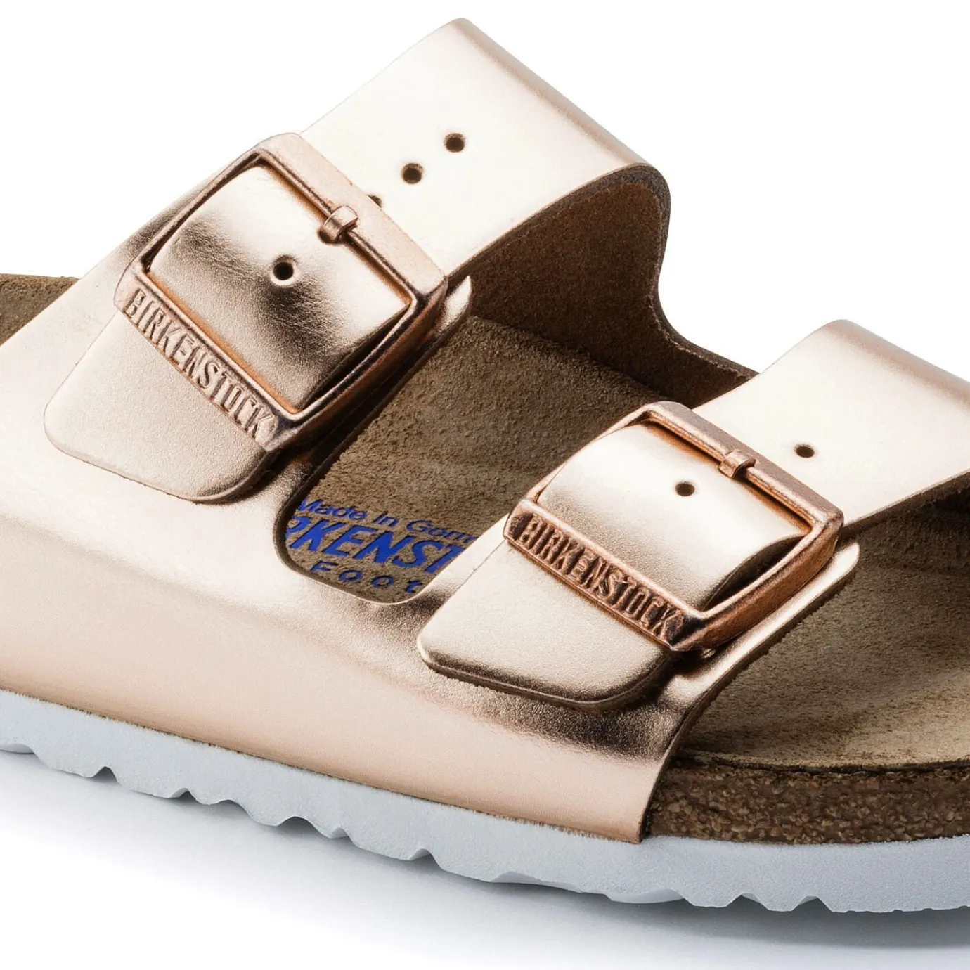 Birkenstock Two-Strap Sandals<Arizona Soft Footbed Metallic Copper