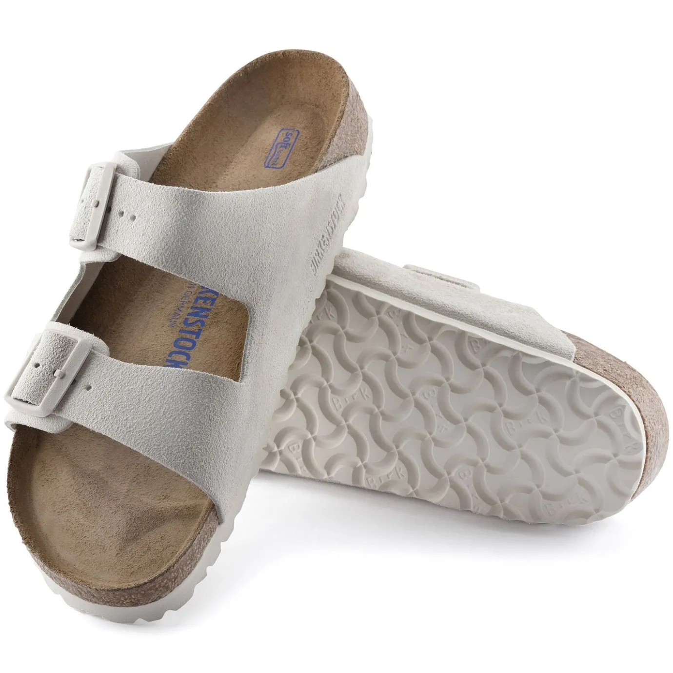Birkenstock Two-Strap Sandals<Arizona Soft Footbed Antique White