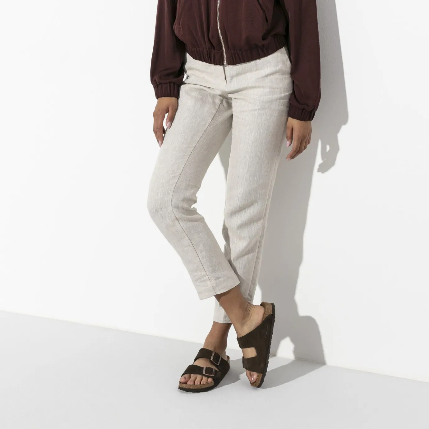 Birkenstock Two-Strap Sandals<Arizona Soft Footbed Mocha