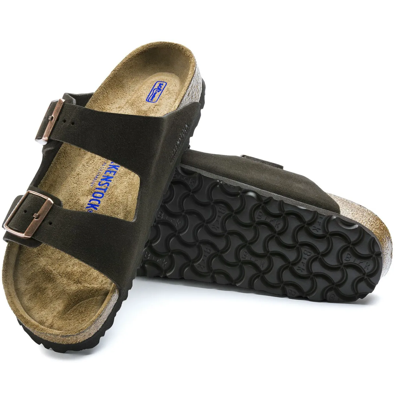 Birkenstock Two-Strap Sandals<Arizona Soft Footbed Mocha