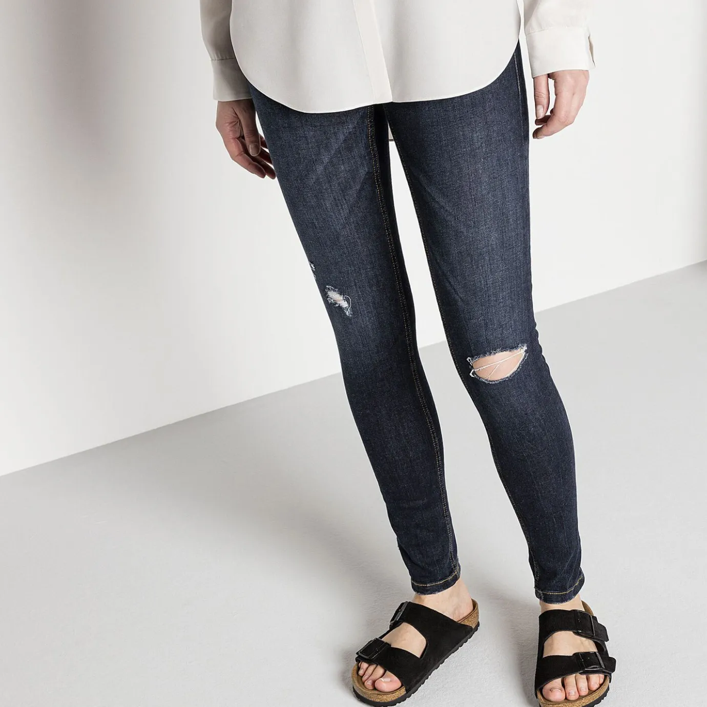 Birkenstock Two-Strap Sandals<Arizona Soft Footbed Black