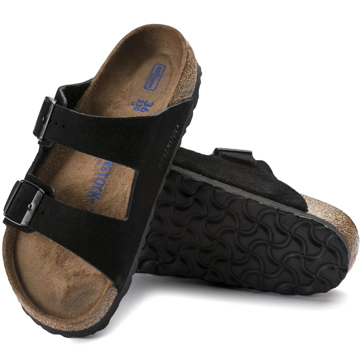Birkenstock Two-Strap Sandals<Arizona Soft Footbed Black