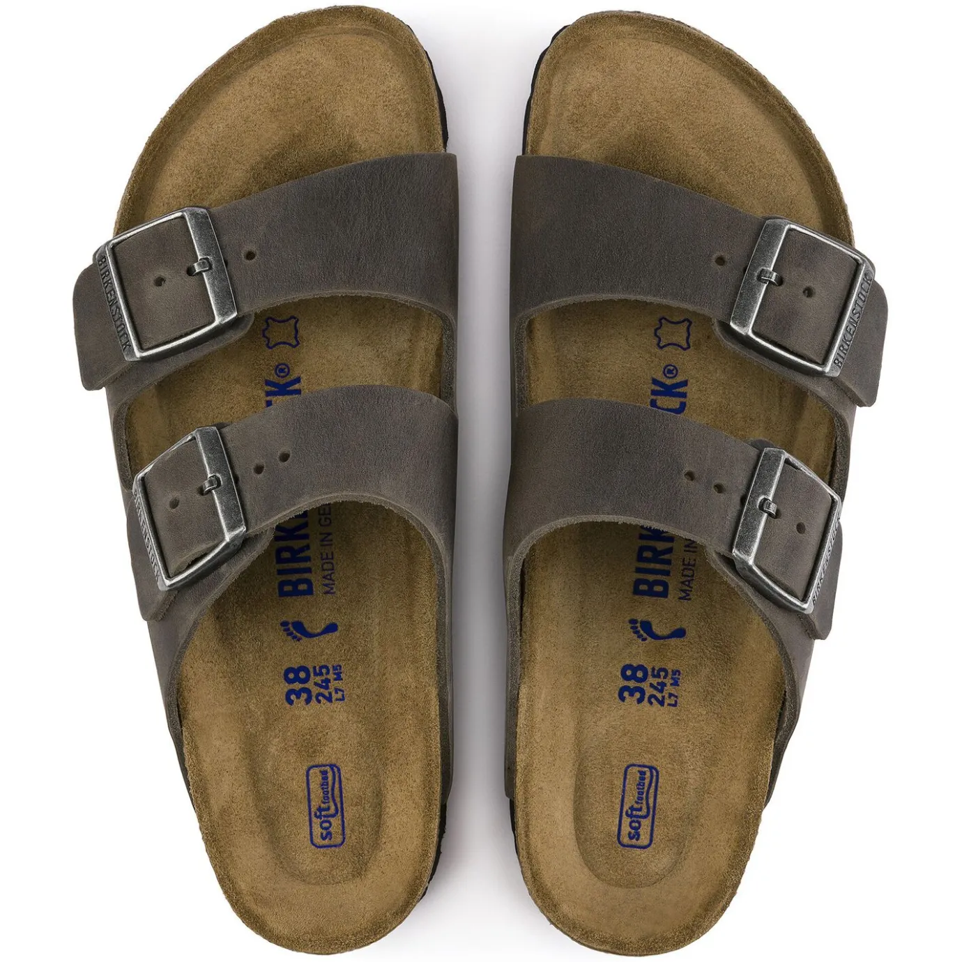 Birkenstock Two-Strap Sandals<Arizona Soft Footbed Iron