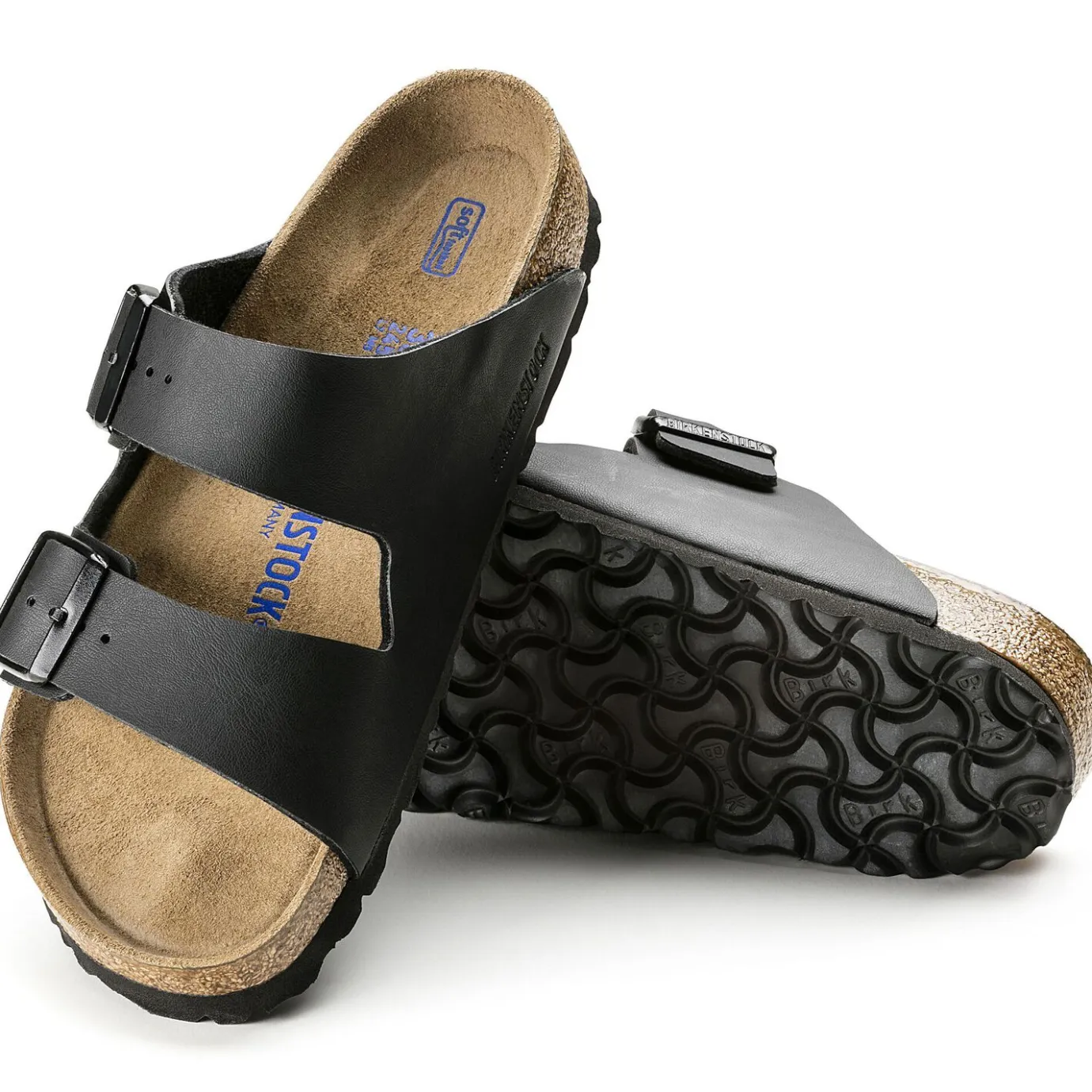 Birkenstock Two-Strap Sandals<Arizona Soft Footbed Black