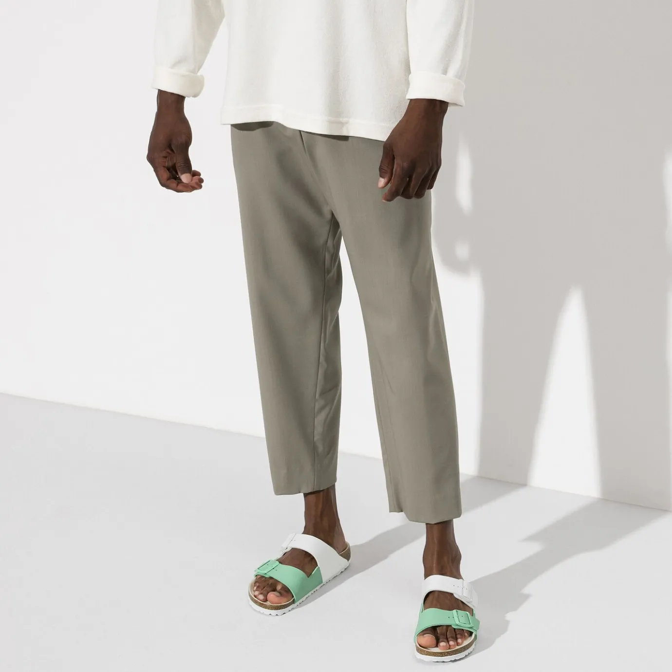 Birkenstock Two-Strap Sandals<Arizona Split White/Bold Jade