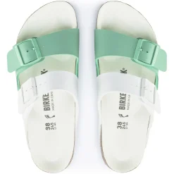 Birkenstock Two-Strap Sandals<Arizona Split White/Bold Jade