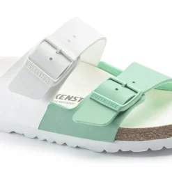 Birkenstock Two-Strap Sandals<Arizona Split White/Bold Jade