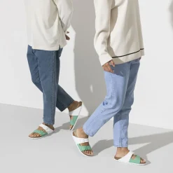 Birkenstock Two-Strap Sandals<Arizona Split White/Bold Jade