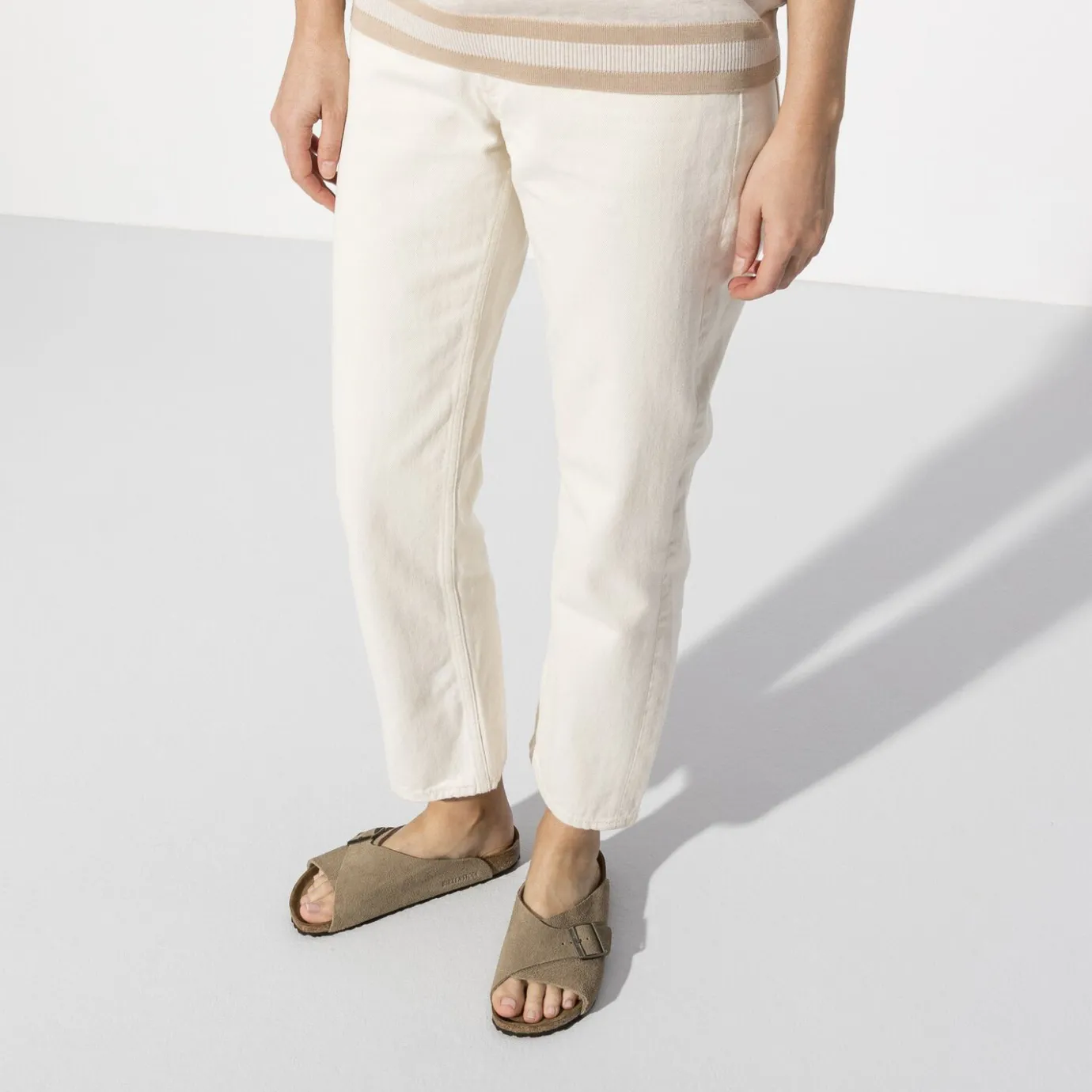 Birkenstock One-Strap Sandals<Arosa Soft Footbed Taupe