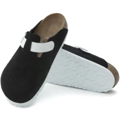 Birkenstock Clogs<Boston Black White