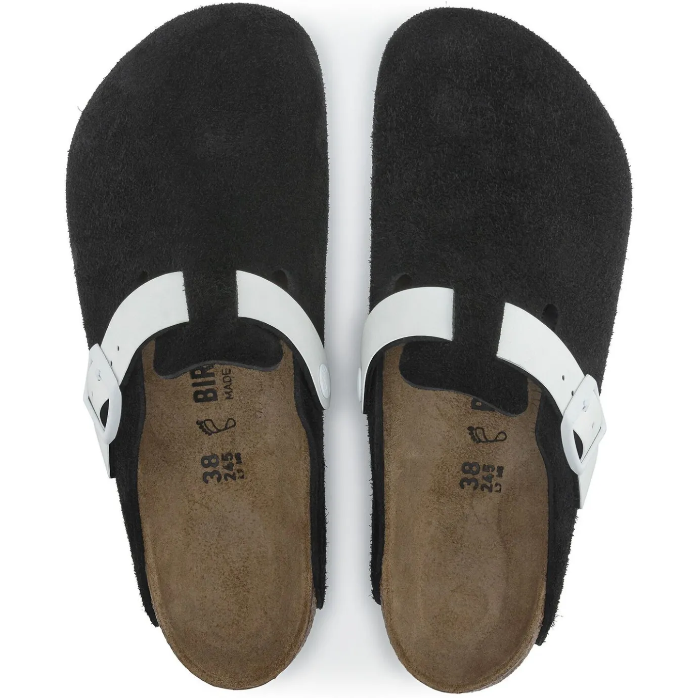 Birkenstock Clogs<Boston Black White
