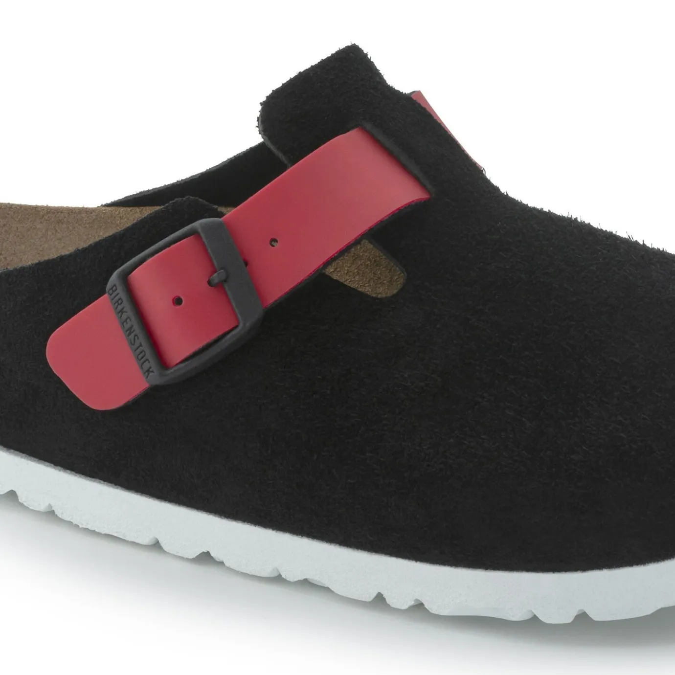 Birkenstock Clogs<Boston Black / Active Red
