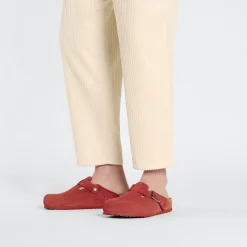 Birkenstock Clogs<Boston Corduroy Sienna Red