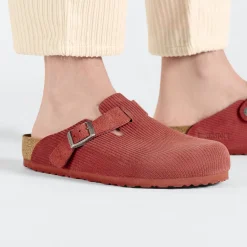 Birkenstock Clogs<Boston Corduroy Sienna Red