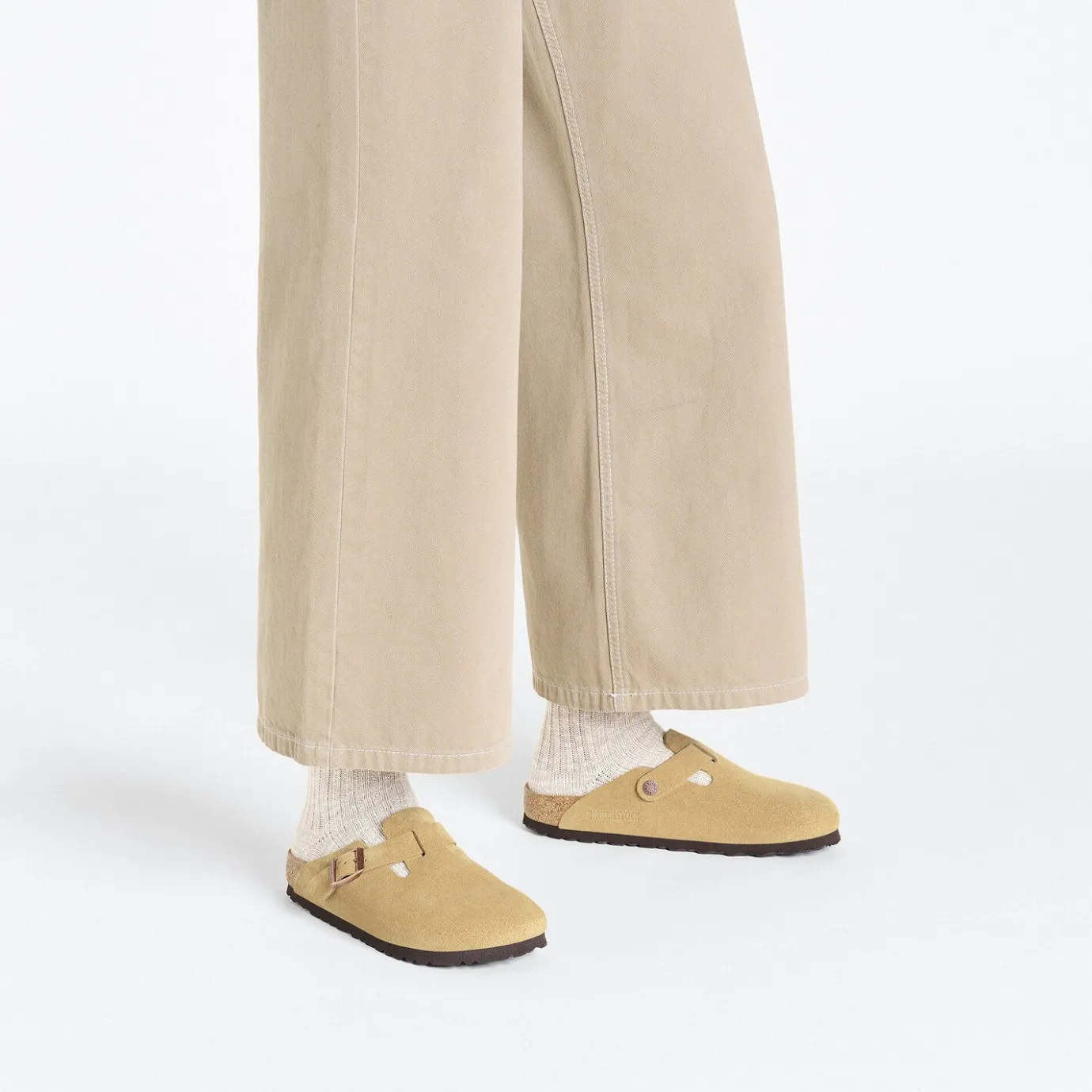 Birkenstock Clogs<Boston Latte Cream