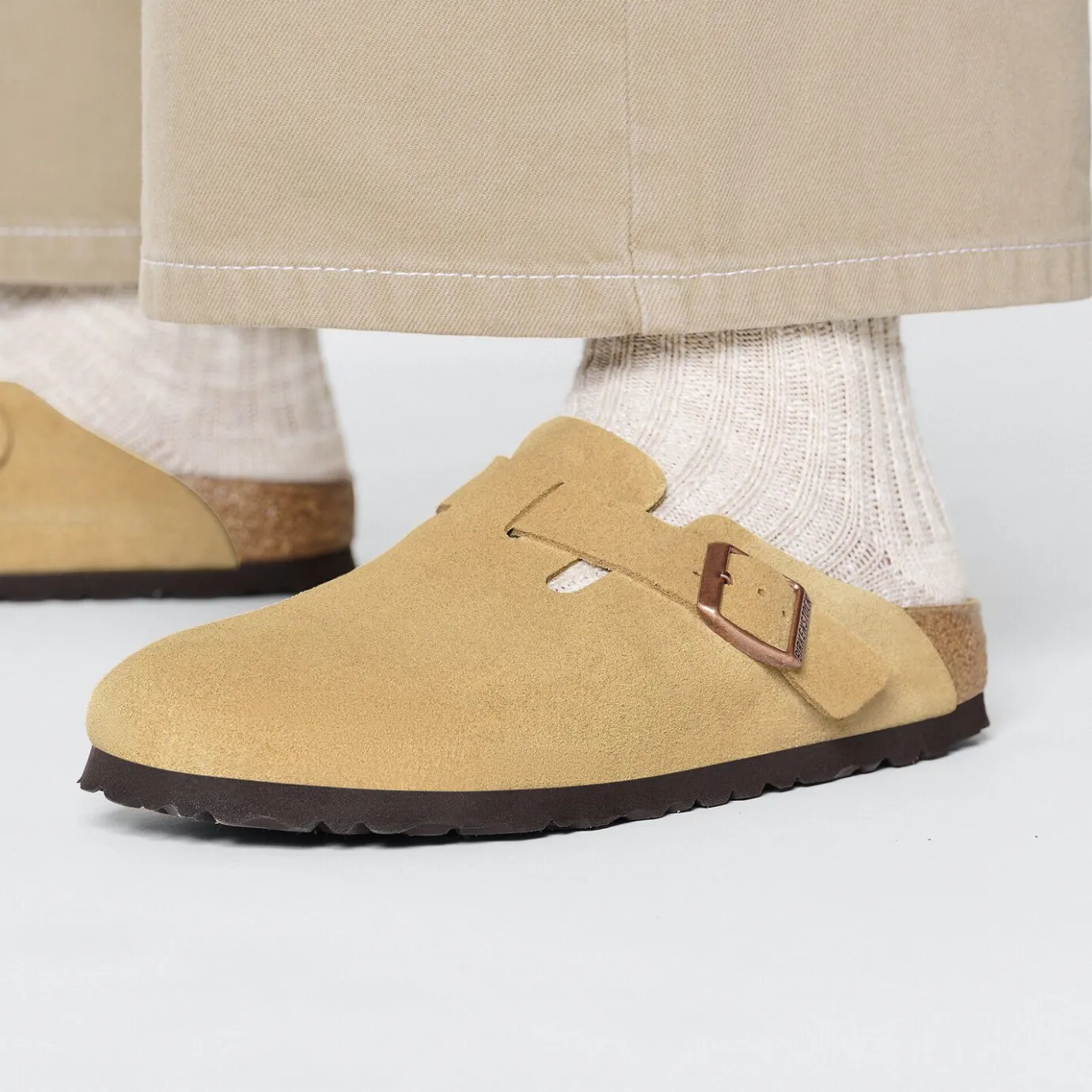 Birkenstock Clogs<Boston Latte Cream