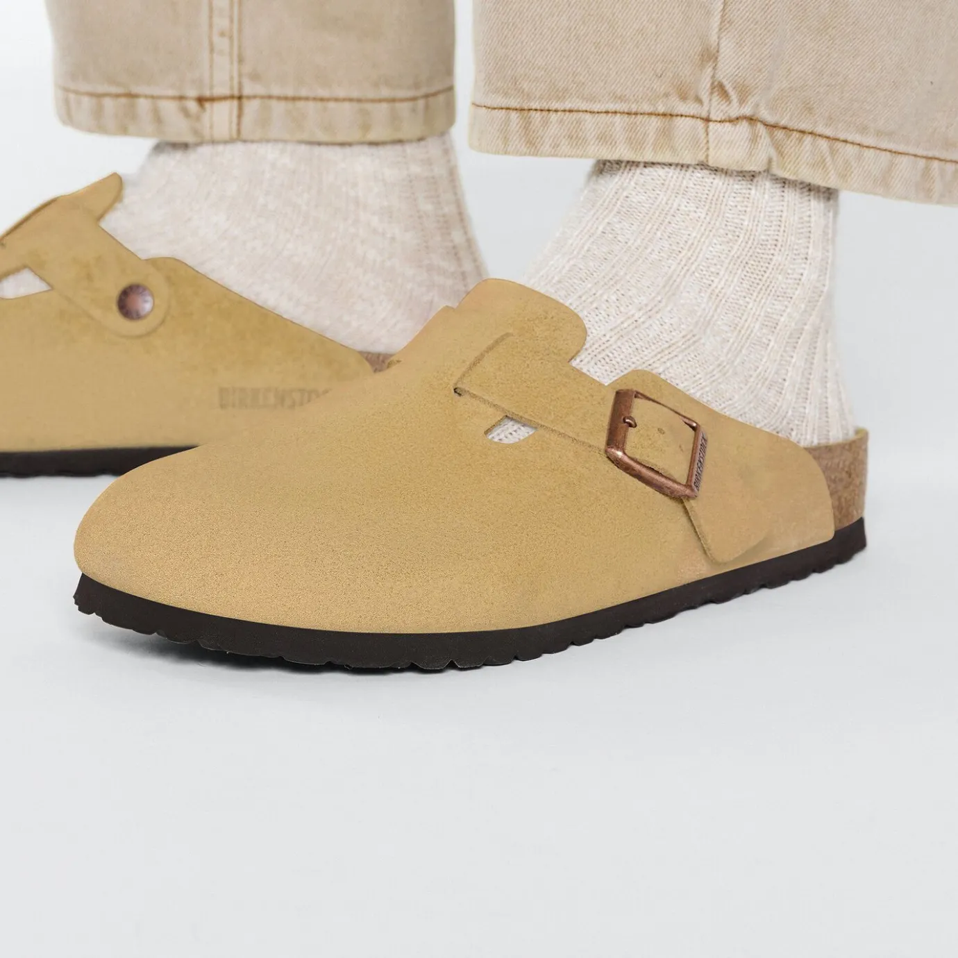 Birkenstock Clogs<Boston Latte Cream