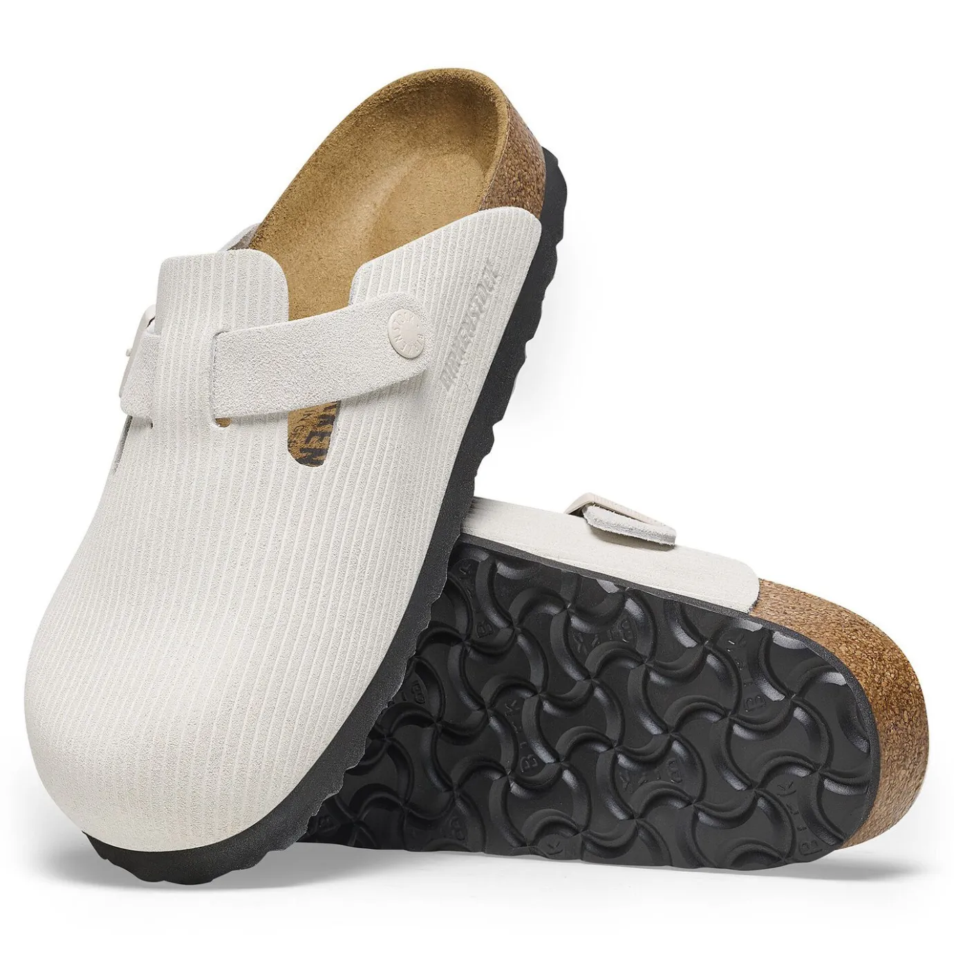 Birkenstock Clogs<Boston Corduroy Antique White