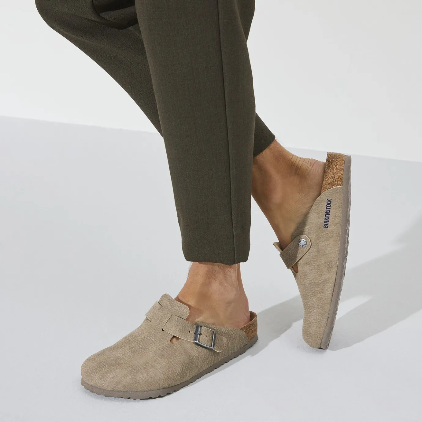 Birkenstock Clogs<Boston Desert Dust Gray Taupe