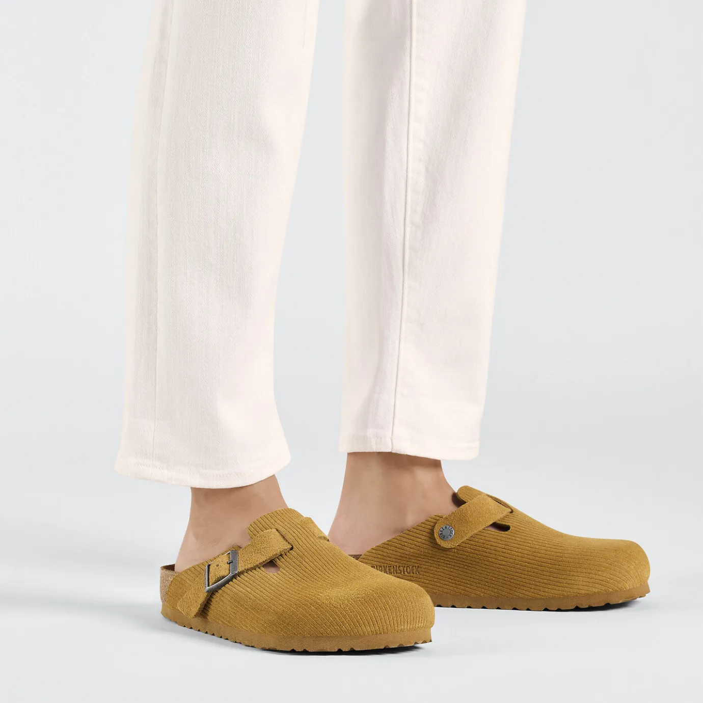 Birkenstock Clogs<Boston Corduroy Cork Brown