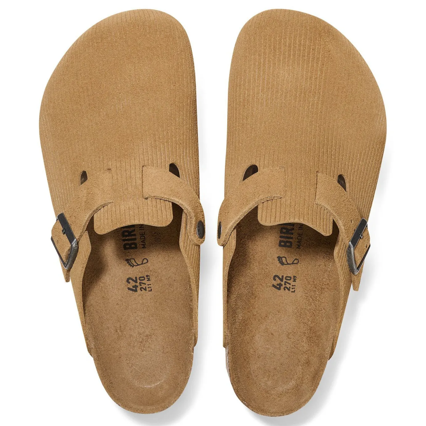 Birkenstock Clogs<Boston Corduroy Cork Brown