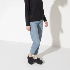 Birkenstock Platform<Boston Big Buckle Platform Teddy Black