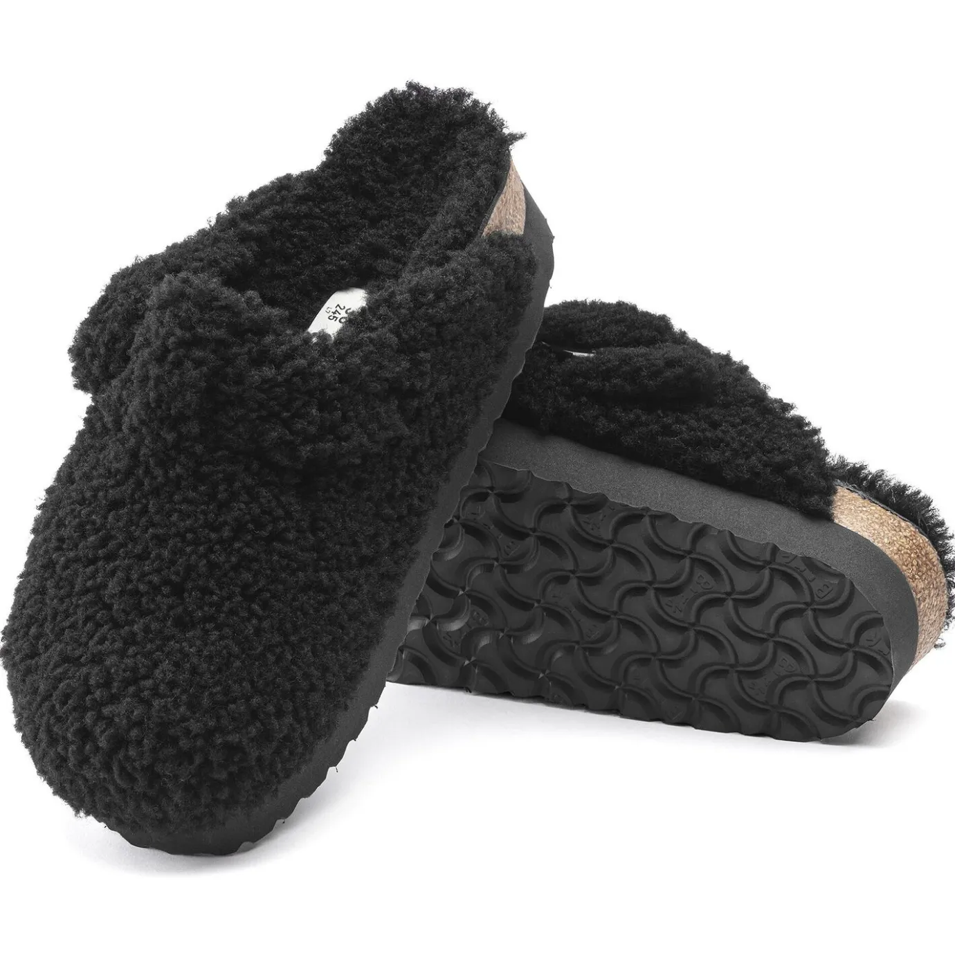 Birkenstock Platform<Boston Big Buckle Platform Teddy Black