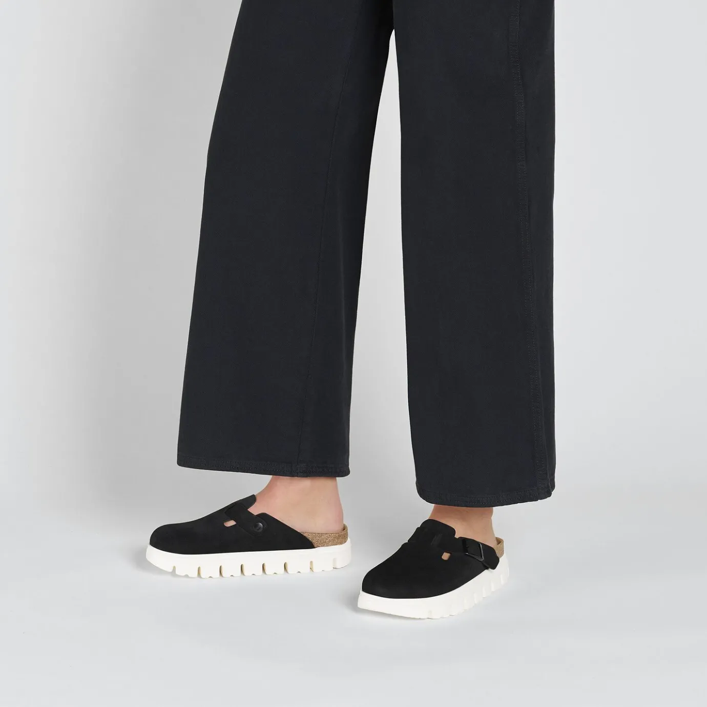 Birkenstock Clogs<Boston Chunky Black