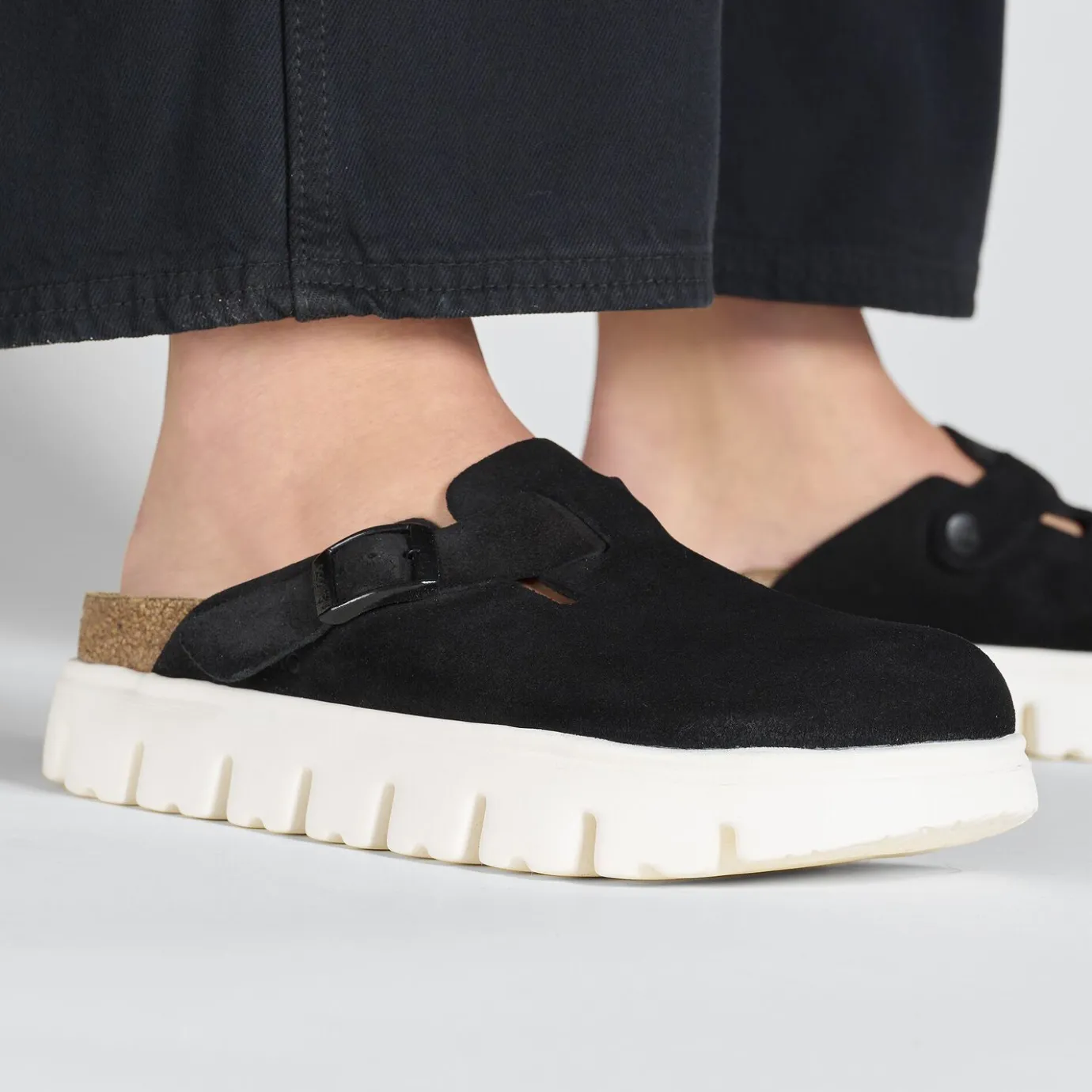Birkenstock Clogs<Boston Chunky Black
