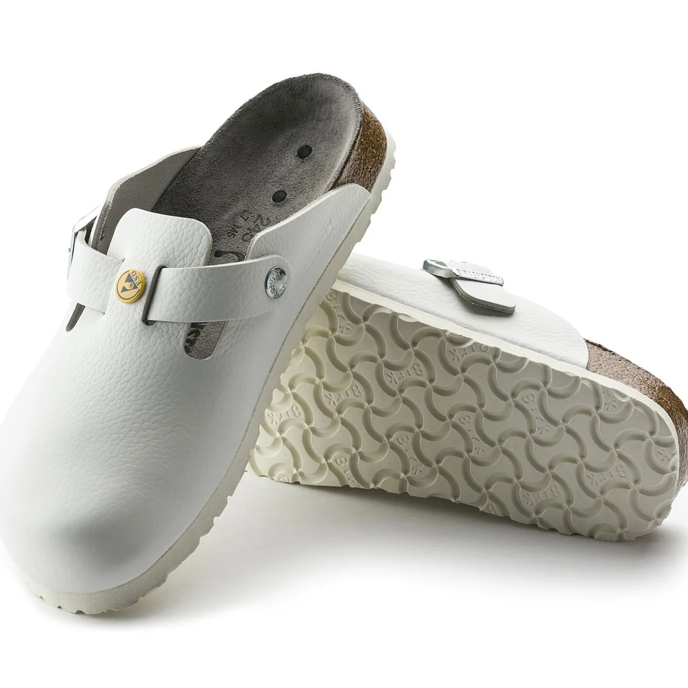 Birkenstock Clogs<Boston Esd White