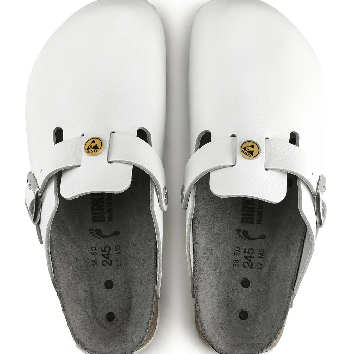 Birkenstock Clogs<Boston Esd White