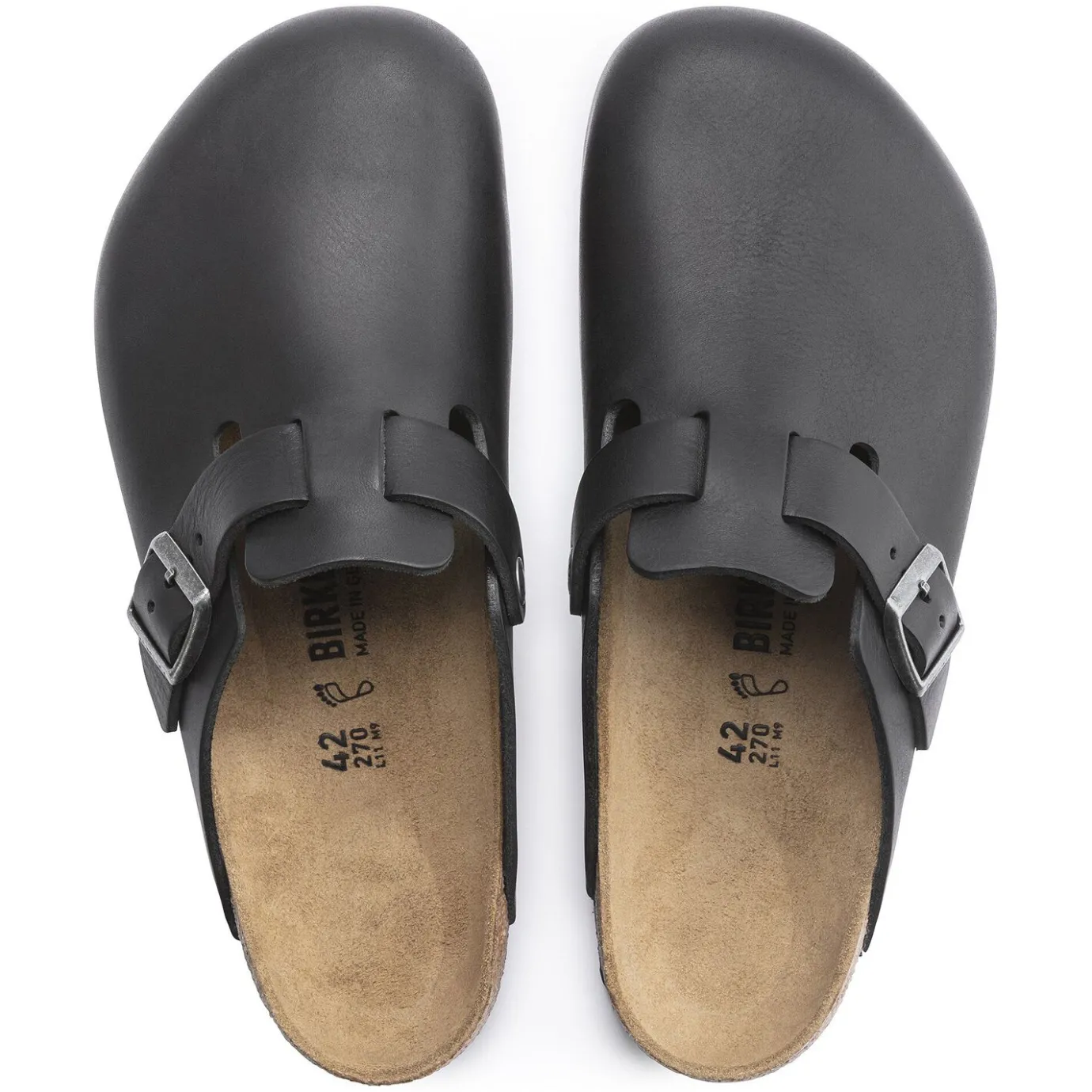 Birkenstock Clogs<Boston Grip Vintage Wood Black