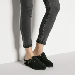 Birkenstock Clogs<Boston Shearling Black