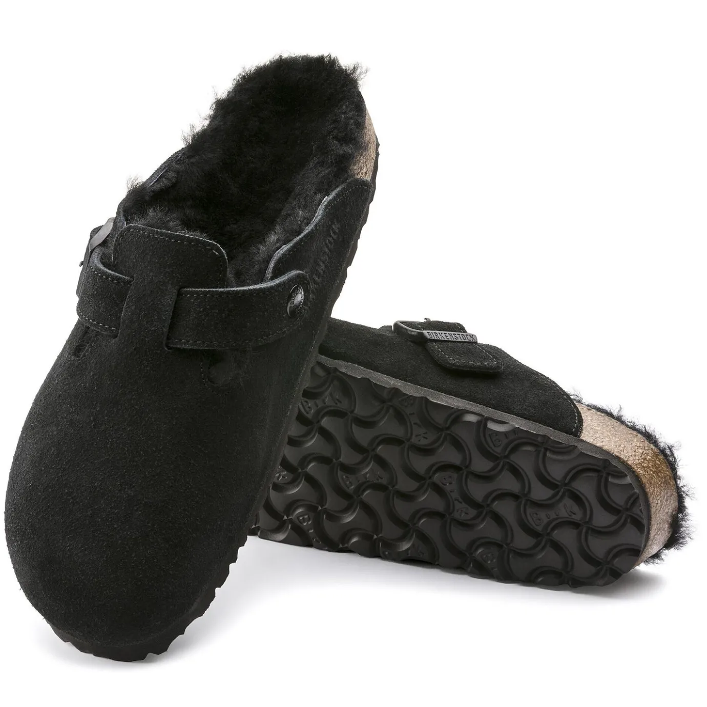 Birkenstock Clogs<Boston Shearling Black