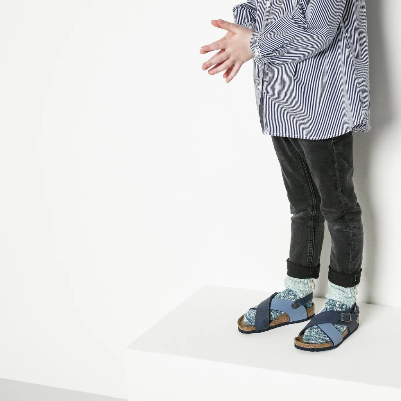 Birkenstock Socks<Cotton Slub Kids Nile Blue