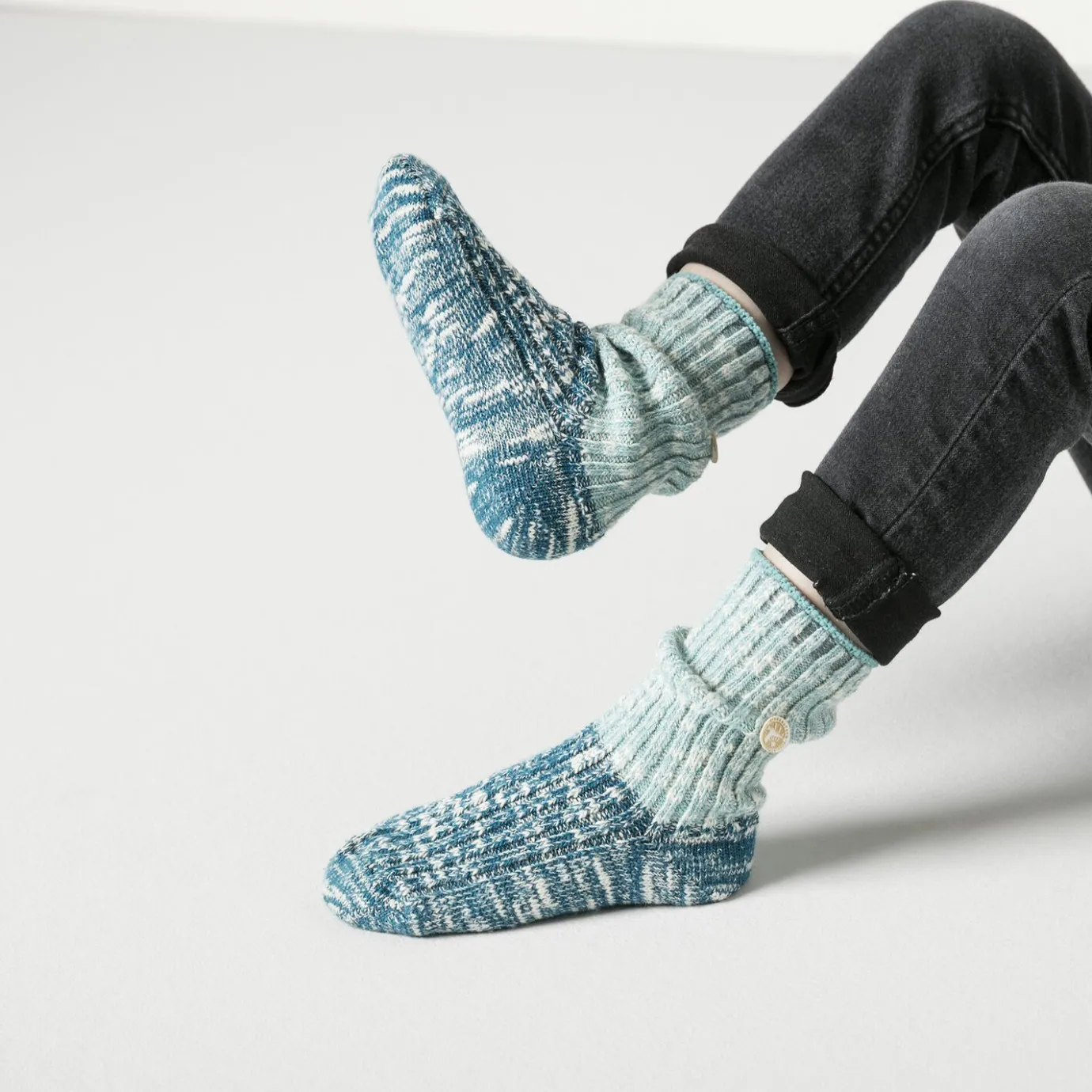 Birkenstock Socks<Cotton Slub Kids Nile Blue